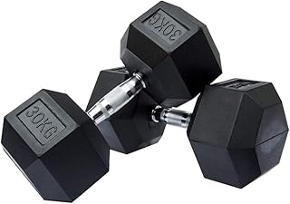 Haltères hexagonales en caoutchouc prosportsai 1 kg vendues par paire de 2