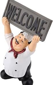 Figurine de décor de chef miniature ravissante et durable, décoration de table de chef, figurine de chef de restaurant mignonne en résine au toucher confortable pour la cuisine. Diaytar : Vivez l'expérience du shopping malin