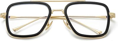 Lunettes de soleil aviateur à verres transparents pour femmes et hommes, sans ordonnance