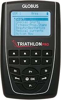 Stimulateur musculaire électrique globus triathlon pro, 4 canaux, rechargeable, 424 programmes de force