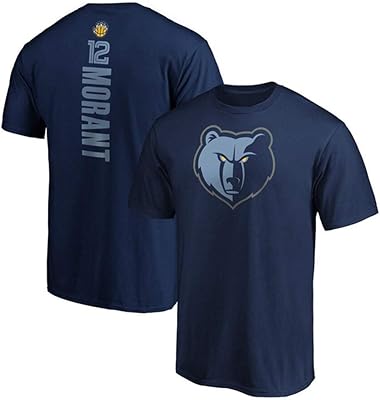 Memphis grizzlies ja morant #12 jersey coton loisirs sports chemise à manches courtes