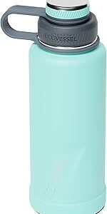 Bouteille d'eau isolée à double paroi en acier inoxydable ecovacil, bouteille d'eau isolée avec infuseur et économiseur de bouteille en silicone, tasse à café - 32 oz (aqua breeze). Diaytar : La plateforme qui démocratise le shopping en ligne au Sénégal