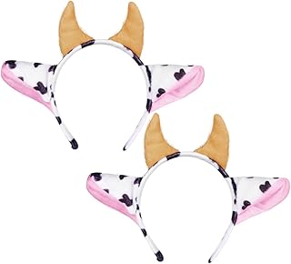 Beavorty 2 pièces bandeau en corne de vache accessoires de bal enfants costumes