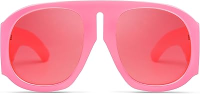 Lunettes de soleil aviateur carrées surdimensionnées pour femmes et hommes, lunettes de soleil