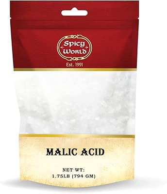 Poudre d'acide malique spicy world 1,8 lb (28 oz) - qualité alimentaire, cristal