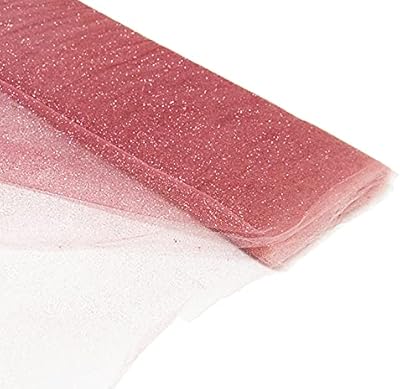 Ongles en tulle pailleté evershine - or rose, 54" x 10 mètres
