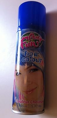 Teinture capillaire party fun pour unisexe sous forme de spray, bleu