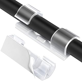 Clips de rangement de câbles autocollants avec vis, agptek 70 pièces organisateur