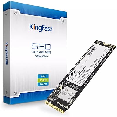 Ssd de jeu kingfast f8n 128 go m.2 2280 avec pcie gen 3