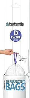 Doublures de panier brabantia smart fix taille d, 15 litres, 20 sacs