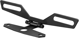 Support de plaque d'immatriculation de moto réglable feu arrière voiture pliable