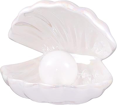 Lumière led en forme de coquille de perle veilleuse portable décoration la maison