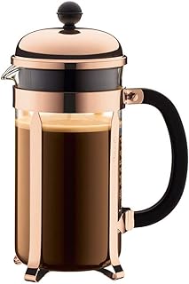 Cafetière à piston bodum chambord, 8 tasses, cuivre, 1,0 litre, 34 oz