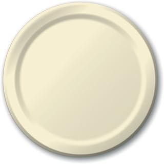 Assiettes rondes jetables creative converting (1025 po) (paquet de 24) ivoire