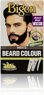 Teinture barbe pour homme de bigen, noir naturel, 1 pièce