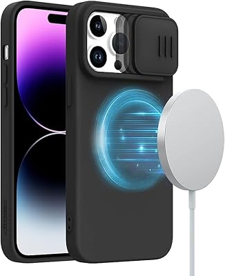 Coque de protection en silicone magnétique nillkin camshield silk pour iphone 14 pro