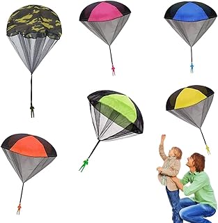 6 pièces jouets de parachute à lancer sans enchevêtrement figurines de parachute