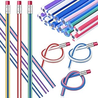 Crayons pliables flexibles, crayons souples à rayures colorées, crayons pliables de couleur