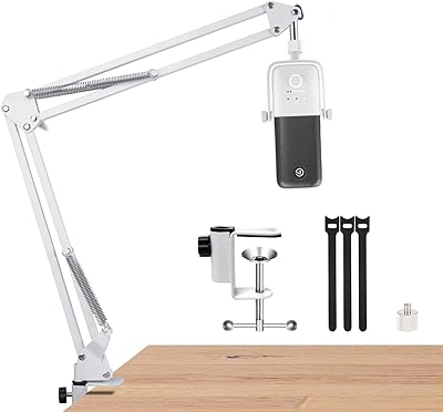 Pour bras de microphone blanc elgato wave flèche compatible avec le wave 3