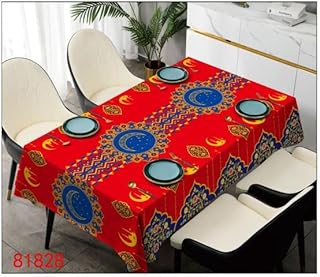 Nappe ramadan imperméable et résistante à l'huile, vinyle et plastique, rectangle réutilisable taille
