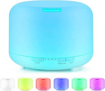 Diffuseur d'huiles essentielles à ultrasons badum 500 ml, humidificateur d'arôme à brume fraîche