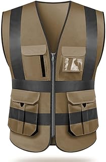 Gilet de sécurité de travail à poches réfléchissantes haute visibilité