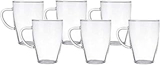 Tasse à thé agatha 0,35 l (lot de 6), verre borosilicate (résistant à