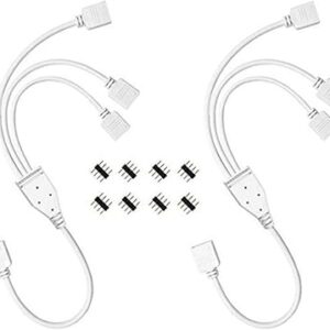2 câbles de connecteur de bande led bidirectionnels à 4 broches avec 8 fiches mâles à 4 broches pour une à trois bandes rvb 5050 3528 (blanc). Des produits variés pour tous les besoins sur Diaytar Sénégal