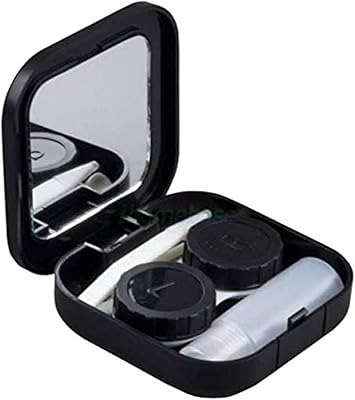 Étui à lentilles de contact de voyage portable avec miroir, porte-bouteille et pince