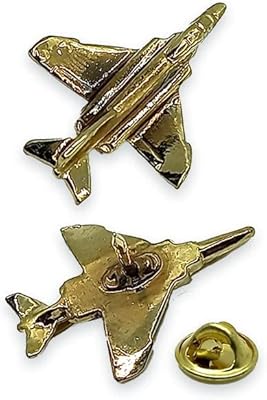 Broche en or phantom f-4, 3 cm x 2 cm, zinc, sans pierres