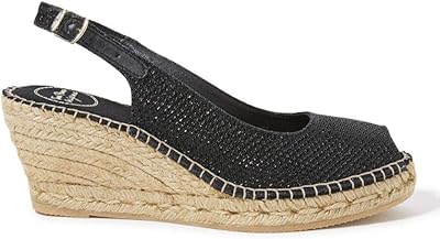 Espadrilles pour femmes à talons larges et boucle à ardillon brillante de calavell