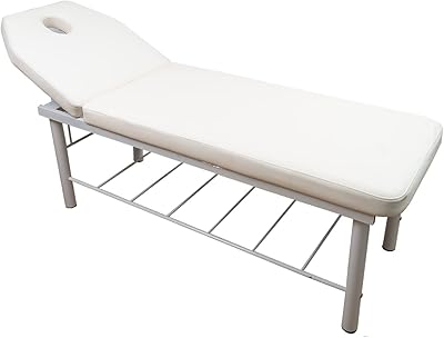Lit de massage économique réglable avec dossier inclinable pour soin du visage, massage