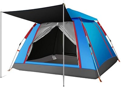 Tente de camping automatique à quatre côtés charhoden sq-086-b - bleu, grande