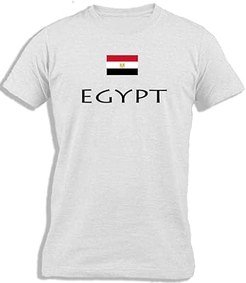 T-shirt en coton pour homme avec le drapeau égyptien imprimé par icapron