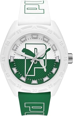 Montre de sport puma en silicone à trois aiguilles de street, verte et blanche, montre à quartz. Profitez des meilleurs deals du Sénégal sur Diaytar