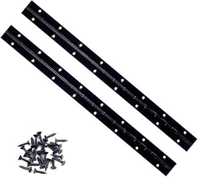 Charnières à piano noires de 14 pouces, 2 pièces pour charnières d'armoire continues