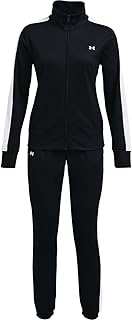 Combinaison de sport tricotée pour femme - noir, noir / blanc, l-xl