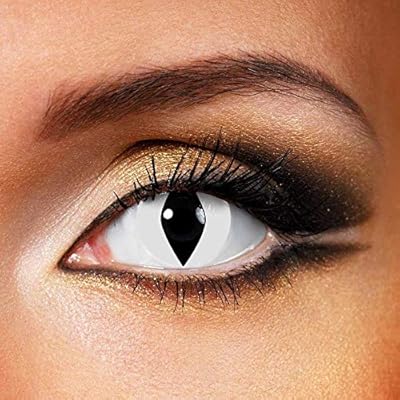 Lentilles de contact colorées souples jetables crazy halloween & cosplay avec étui