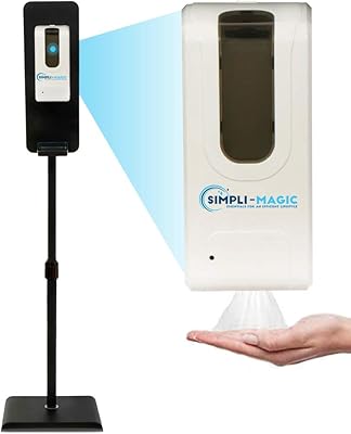 79342 distributeur automatique de désinfectant pour les mains et support avec support, noir/blanc