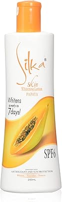 Lotion blanchissante pour la peau silka, extrait de papaye, 200 ml