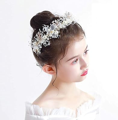 Bandeau de fête de mariage pour filles, perles de cristal, accessoires de cheveux