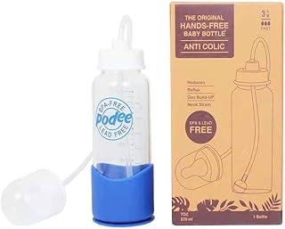 Biberon mains libres - biberon auto-alimenté anti-colique 198 ml (1 paquet - bleu)