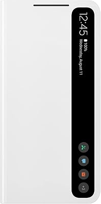 Coque samsung smart clear view pour galaxy s21 fe - coque d'origine samsung