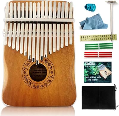 Piano à pouces kalimba 17 touches piano doigts mbira portable avec sac