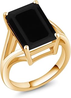 Bague solitaire pour femme en argent plaqué or jaune 18 carats pierre précieuse
