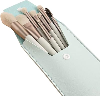 Ensemble de 8 pinceaux de maquillage de luxe, fond de teint synthétique, anti-cernes