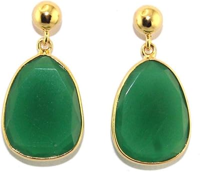 Misha jewels boucle d'oreille tendance en forme d'œuf avec boule ronde en opale
