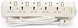 Prise multiprise universelle 5 ports terminator, 5 m 3x1,25 mm2, couleur du corps