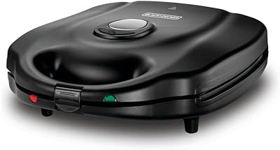 Machine à sandwich black & decker 1 400 w 2 en 4 tranches
