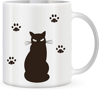 Tasse blanche 325 ml, tasse à café en céramique, tasse à imprimé chat. Simplifiez vos achats avec Diaytar, le e-commerce nouvelle génération